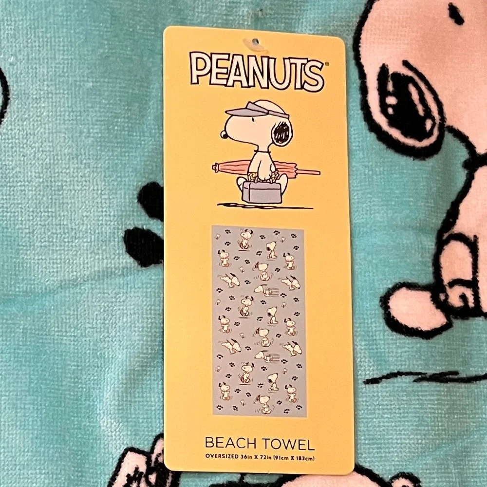 🆕 Snoopy Peanuts Oversized Beach Towel
